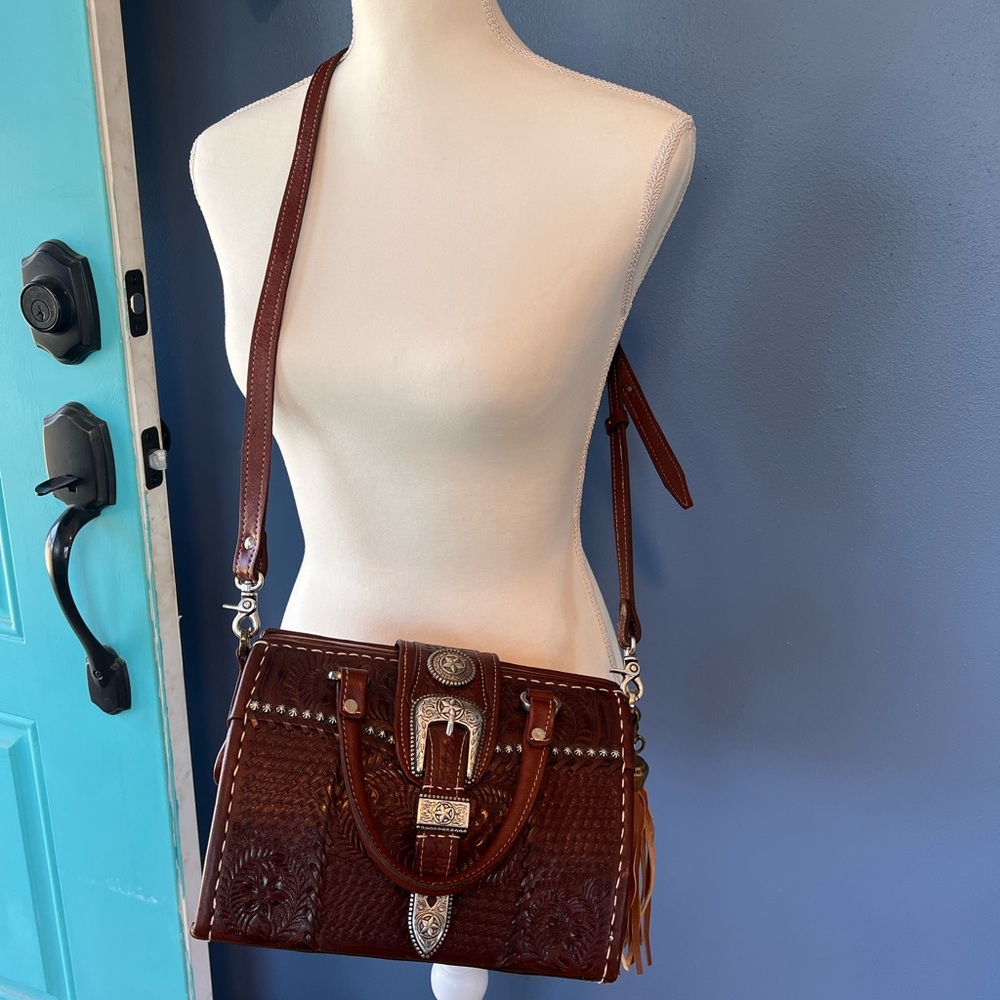 Elegant Brown Leather Women's Bag
